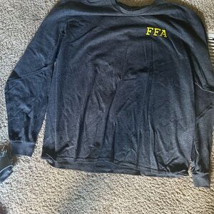 Black Long Sleeve Shirt with Yellow FFA Logo